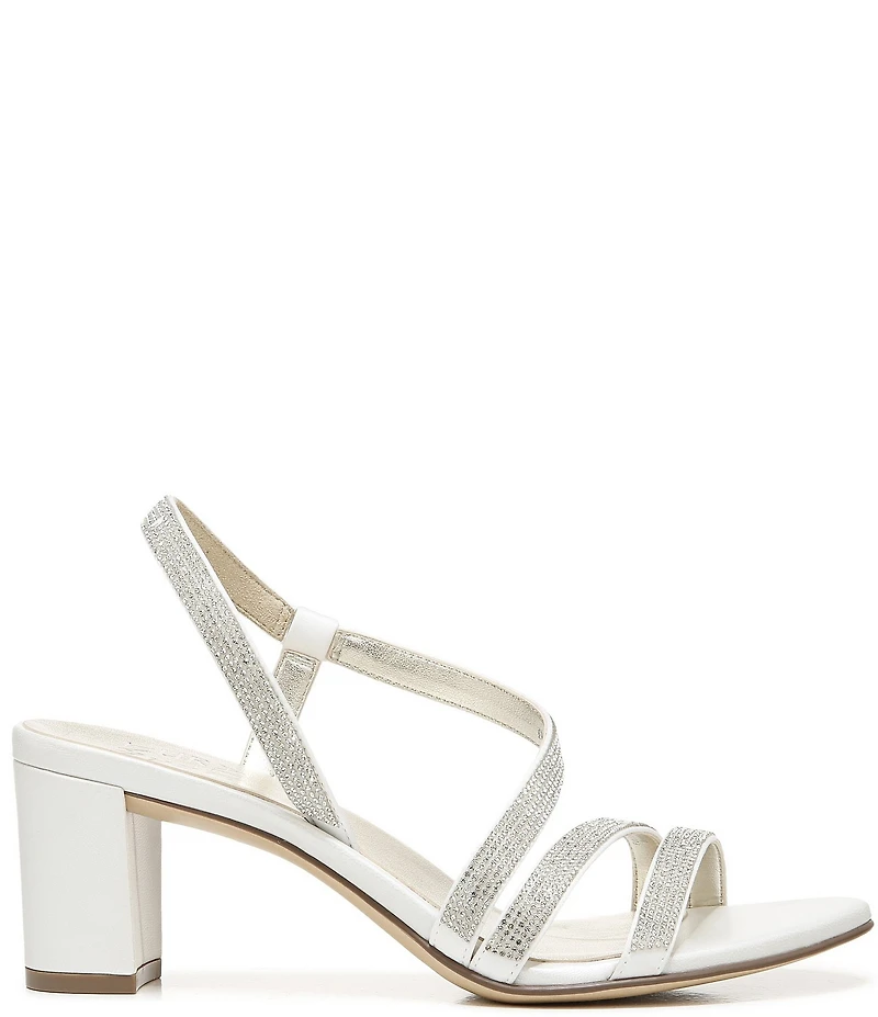 Naturalizer Vanessa Strappy Rhinestone Detail Block Heel Evening Dress Sandals