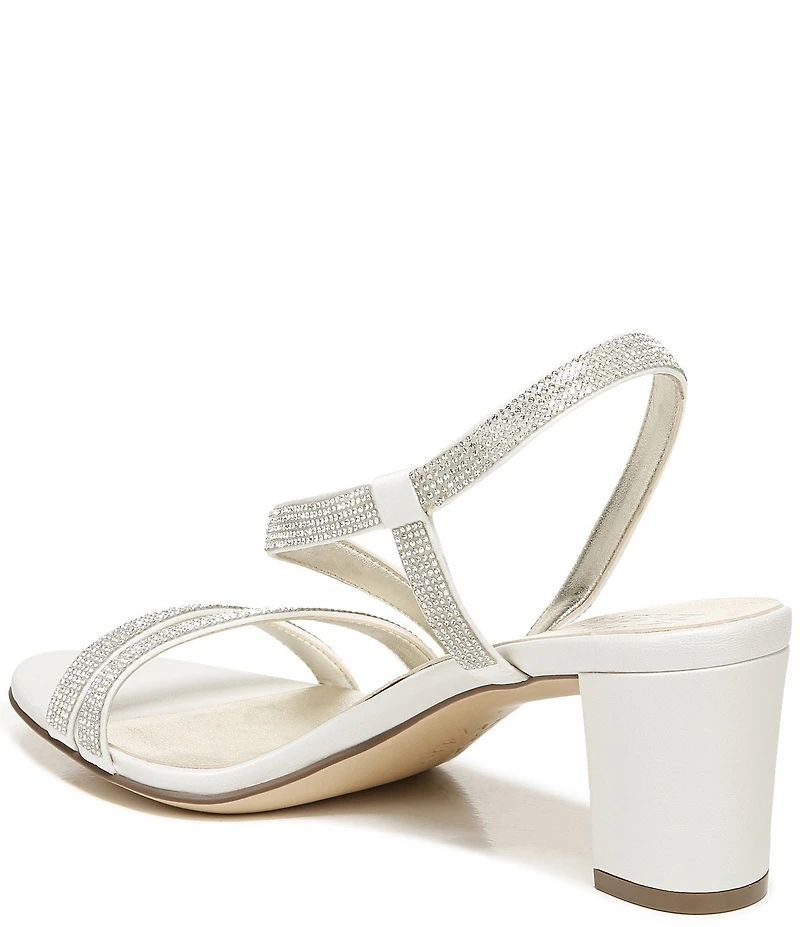 Naturalizer Vanessa Strappy Rhinestone Detail Block Heel Evening Dress Sandals