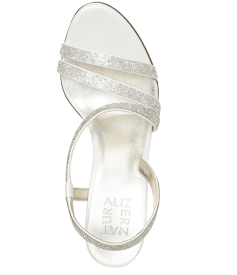 Naturalizer Vanessa Strappy Rhinestone Detail Block Heel Evening Dress Sandals