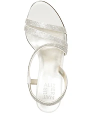 Naturalizer Vanessa Strappy Rhinestone Detail Block Heel Evening Dress Sandals