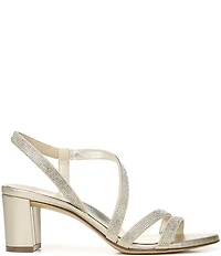 Naturalizer Vanessa Strappy Rhinestone Detail Block Heel Evening Dress Sandals