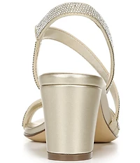 Naturalizer Vanessa Strappy Rhinestone Detail Block Heel Evening Dress Sandals