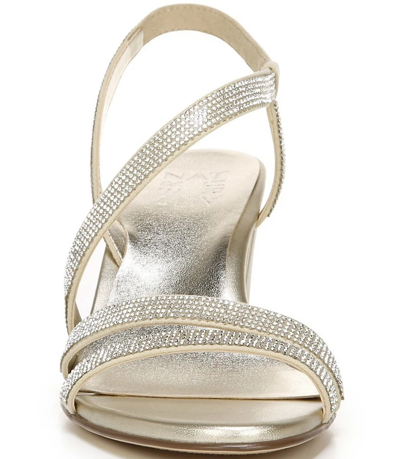 Naturalizer Vanessa Strappy Rhinestone Detail Block Heel Evening Dress Sandals
