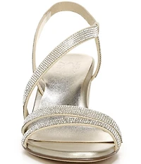 Naturalizer Vanessa Strappy Rhinestone Detail Block Heel Evening Dress Sandals
