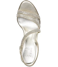 Naturalizer Vanessa Strappy Rhinestone Detail Block Heel Evening Dress Sandals