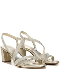 Naturalizer Vanessa Strappy Rhinestone Detail Block Heel Evening Dress Sandals