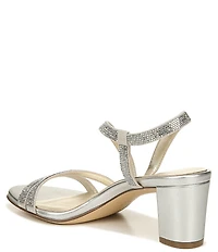 Naturalizer Vanessa Strappy Rhinestone Detail Block Heel Evening Dress Sandals