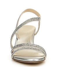 Naturalizer Vanessa Strappy Rhinestone Detail Block Heel Evening Dress Sandals