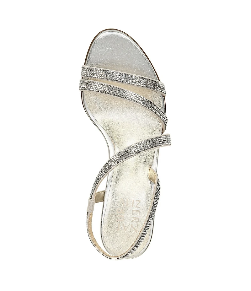 Naturalizer Vanessa Strappy Rhinestone Detail Block Heel Evening Dress Sandals