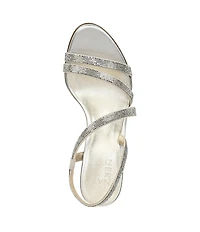 Naturalizer Vanessa Strappy Rhinestone Detail Block Heel Evening Dress Sandals