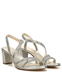 Naturalizer Vanessa Strappy Rhinestone Detail Block Heel Evening Dress Sandals