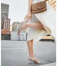 Naturalizer Vanessa Strappy Rhinestone Detail Block Heel Evening Dress Sandals