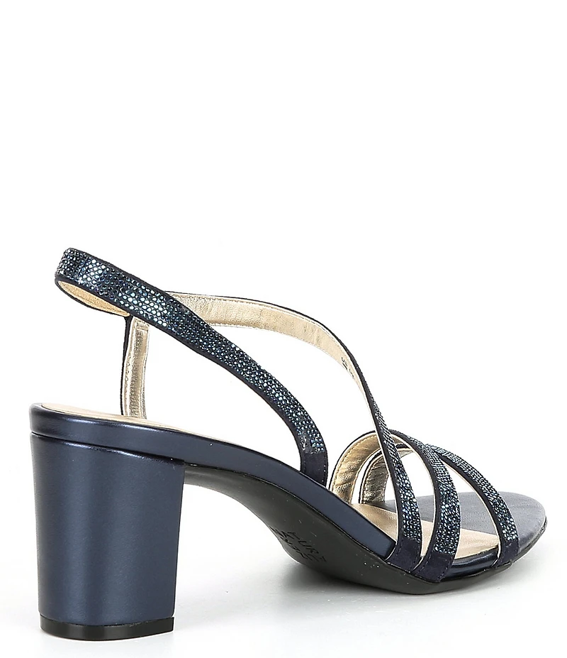 Naturalizer Vanessa Strappy Rhinestone Detail Block Heel Evening Dress Sandals