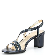 Naturalizer Vanessa Strappy Rhinestone Detail Block Heel Evening Dress Sandals