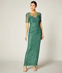 Naturalizer Vanessa Satin Strappy Crystal Detail Block Heel Evening Dress Sandals