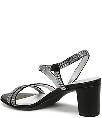 Naturalizer Vanessa Satin Strappy Crystal Detail Block Heel Evening Dress Sandals