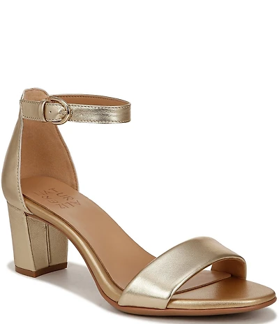 Naturalizer Vera Metallic Leather Dress Sandals