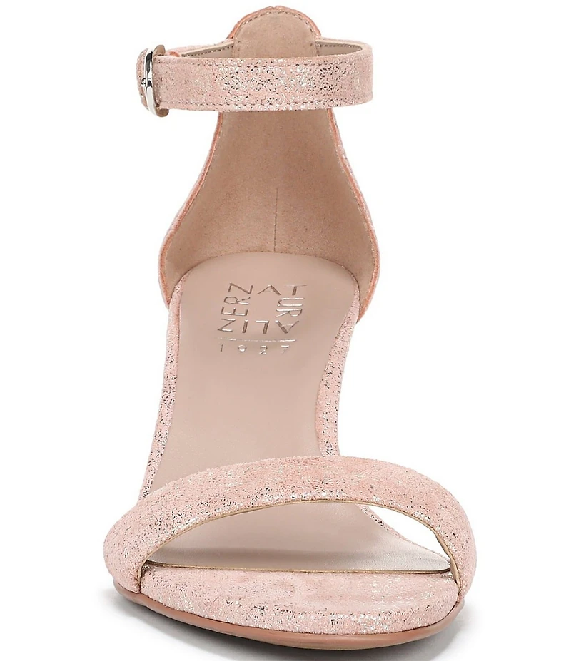 Naturalizer Vera Pattern Print Metallic Leather Dress Sandals