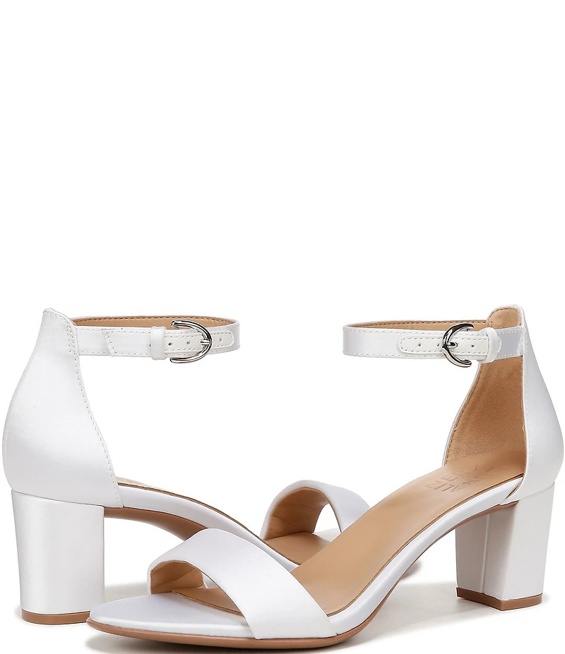 Naturalizer Vera Satin Ankle Strap Dress Sandals