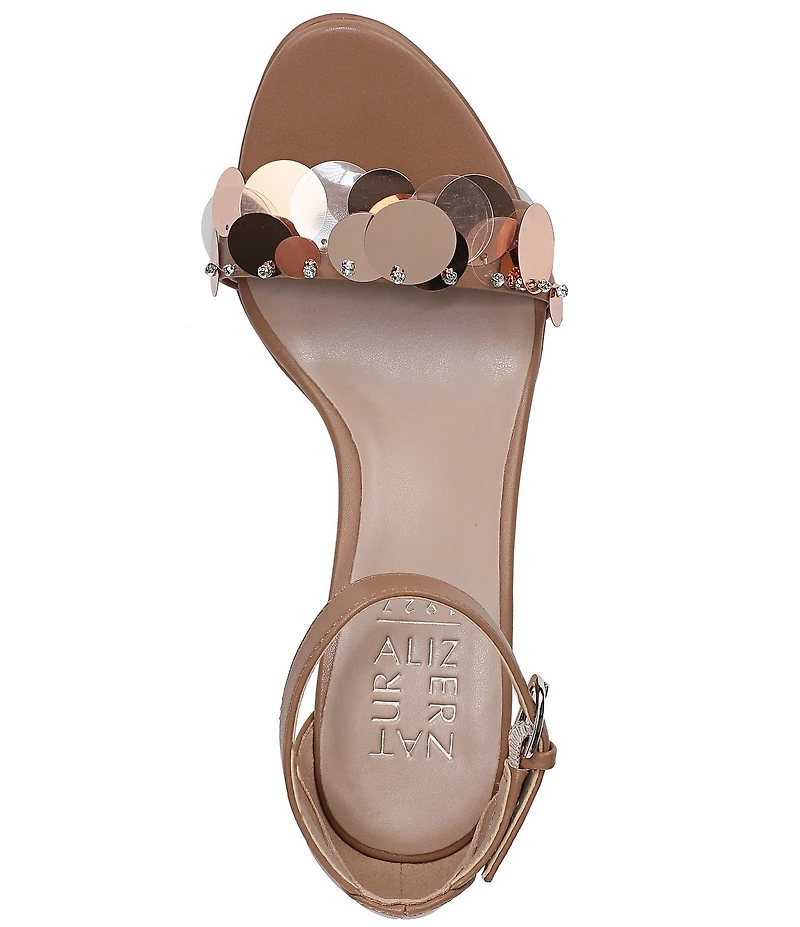 Naturalizer Vera Sequin Ankle Wrap Dress Sandals