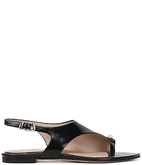 Naturalizer Via Leather Hardware Toe Thong Sandals