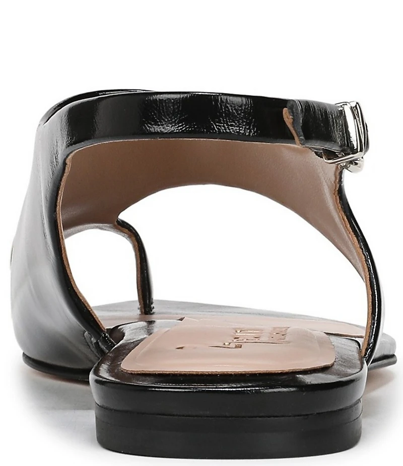 Naturalizer Via Leather Hardware Toe Thong Sandals