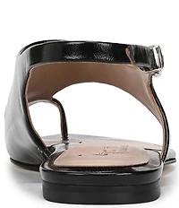 Naturalizer Via Leather Hardware Toe Thong Sandals