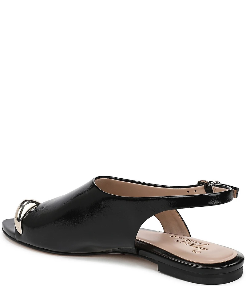 Naturalizer Via Leather Hardware Toe Thong Sandals