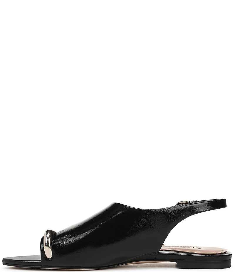 Naturalizer Via Leather Hardware Toe Thong Sandals