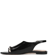 Naturalizer Via Leather Hardware Toe Thong Sandals
