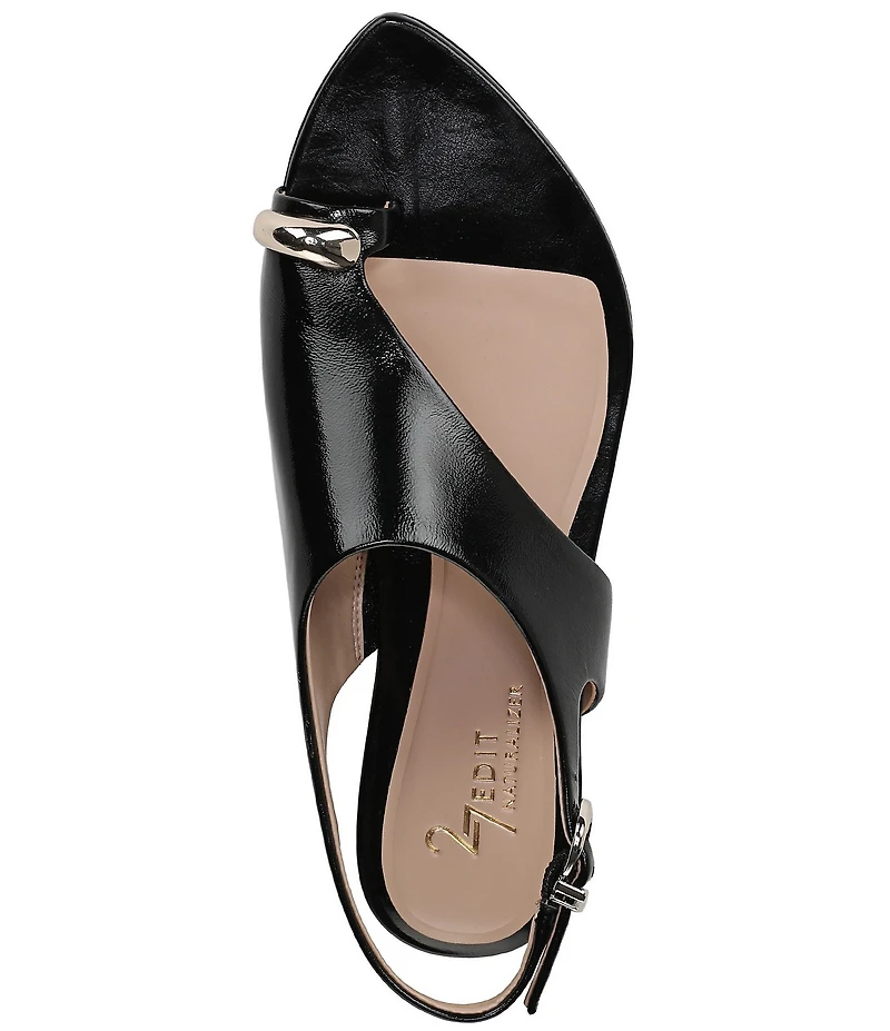 Naturalizer Via Leather Hardware Toe Thong Sandals