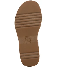 Naturalizer Zayda Leather and Raffia Strappy Platform Sandals