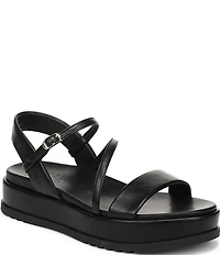 Naturalizer Zayda Leather Strappy Platform Sandals