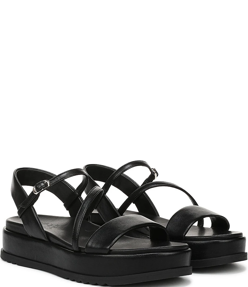Naturalizer Zayda Leather Strappy Platform Sandals