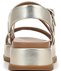 Naturalizer Zayda Leather Strappy Platform Sandals