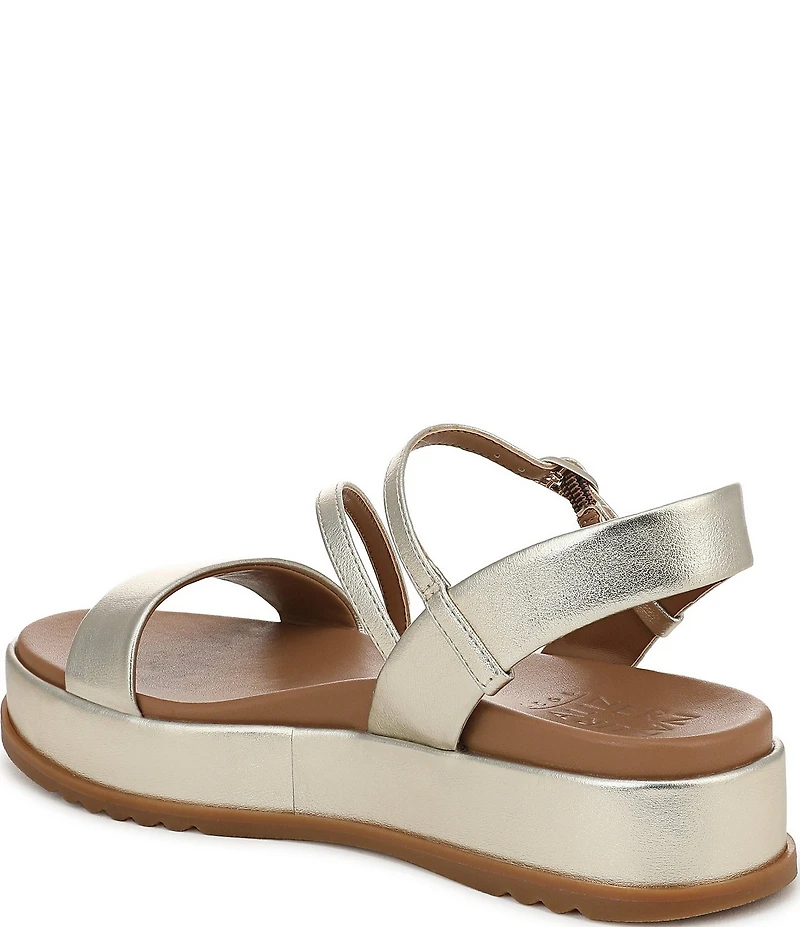 Naturalizer Zayda Leather Strappy Platform Sandals