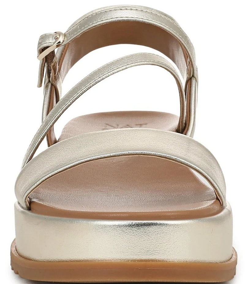 Naturalizer Zayda Leather Strappy Platform Sandals