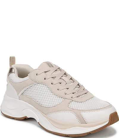 Naturalizer Zoie Mesh and Leather Lace Up Sneakers
