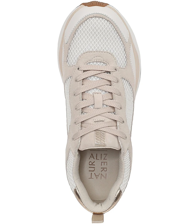 Naturalizer Zoie Mesh and Leather Lace Up Sneakers