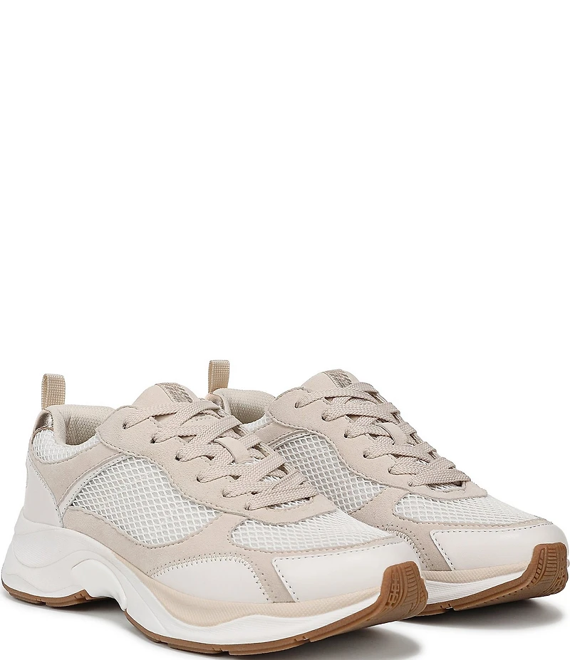 Naturalizer Zoie Mesh and Leather Lace Up Sneakers