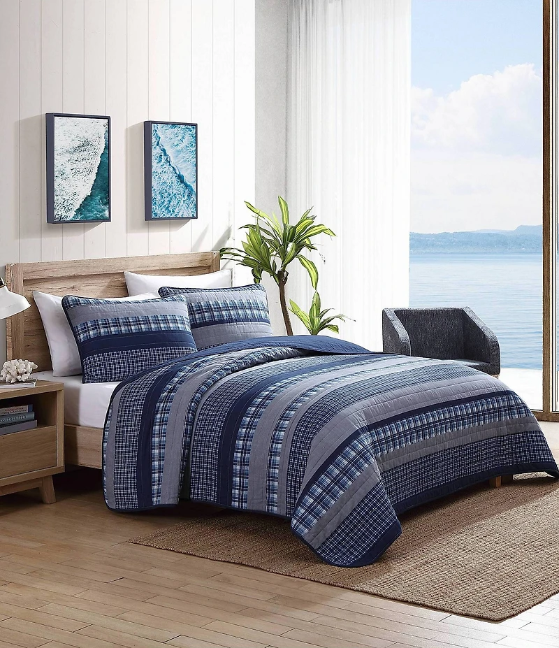 Nautica Addison Plaid Cotton Reversible Quilt Mini Set