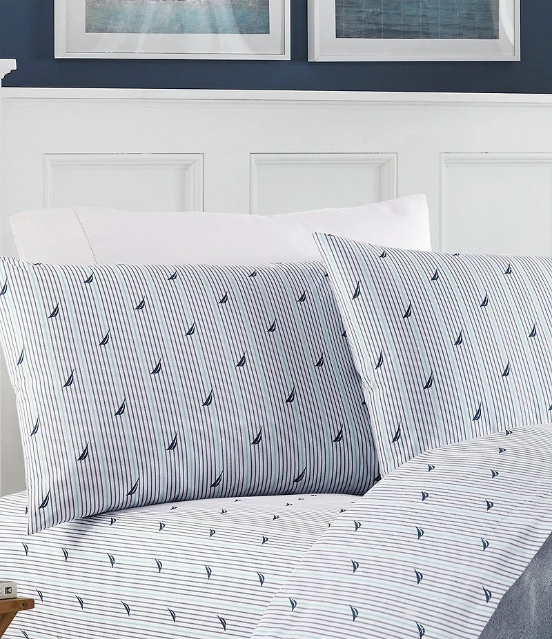 Nautica Audley Nautical Striped Percale Sheet Set