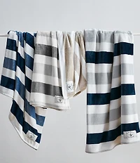 Nautica Awning Striped Flannel Throw