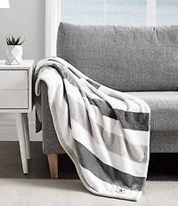 Nautica Awning Striped Flannel Throw