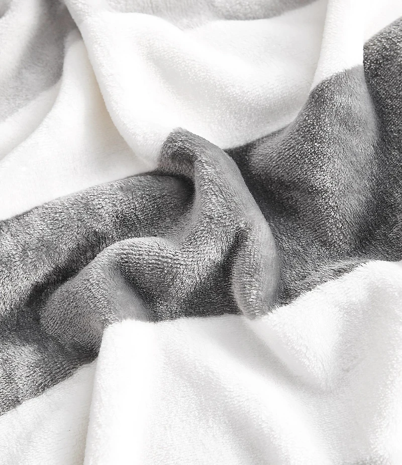 Nautica Awning Striped Flannel Throw