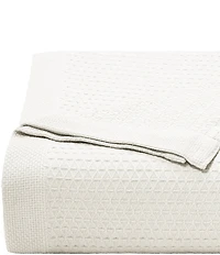 Nautica Baird Diamond Knit Solid Cotton Bed Blanket