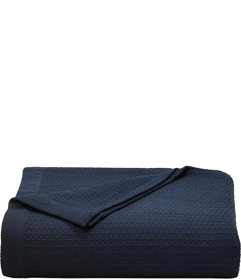 Nautica Baird Diamond Knit Solid Cotton Bed Blanket