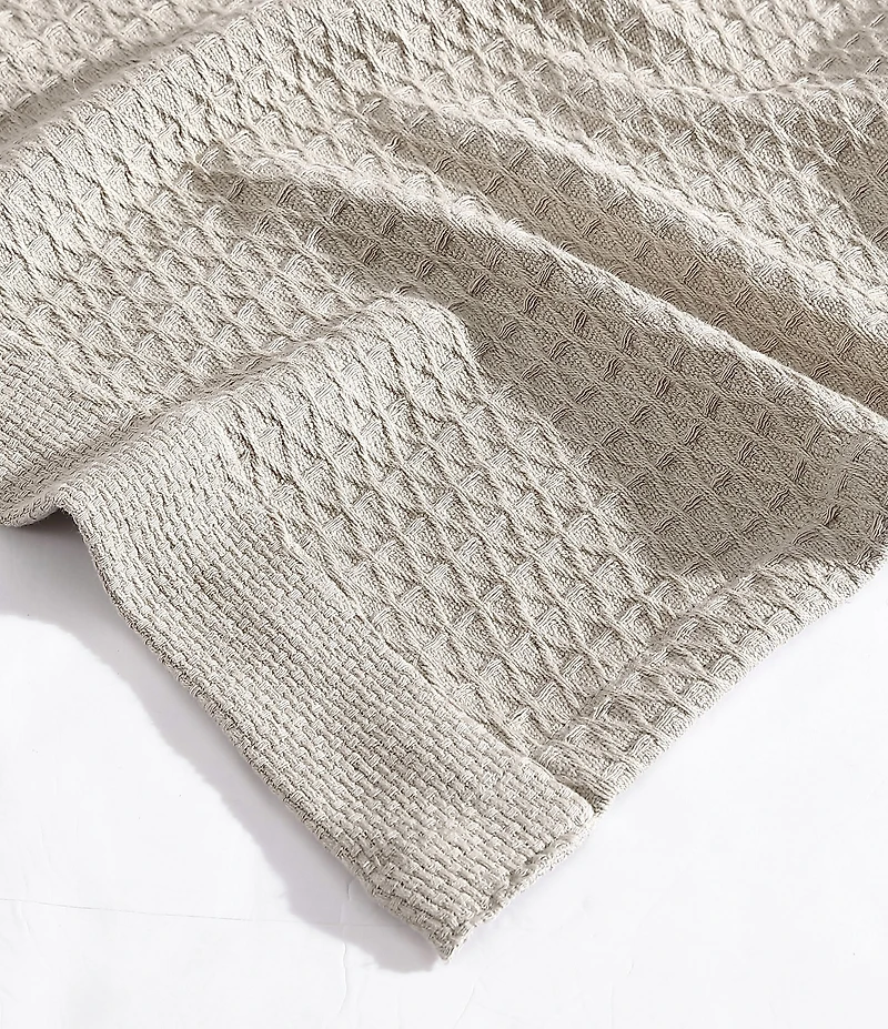 Nautica Baird Diamond Knit Solid Cotton Bed Blanket