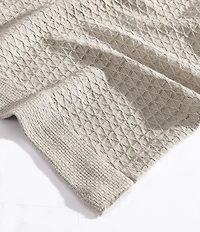 Nautica Baird Diamond Knit Solid Cotton Bed Blanket