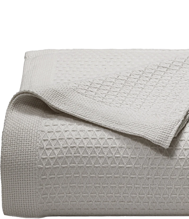 Nautica Baird Diamond Knit Solid Cotton Bed Blanket